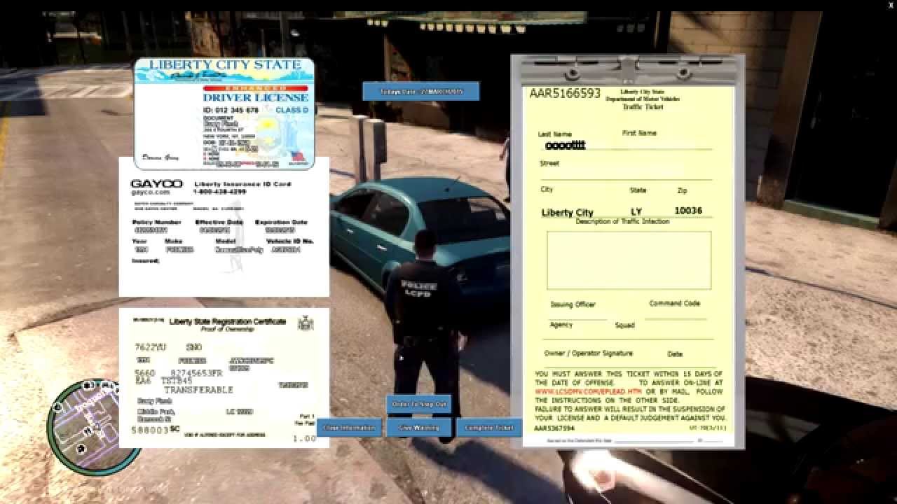 GTA IV LCPDFR 1.1 [SCRIPT RELEASE!] Ticket Time WIP is out! - YouTube
