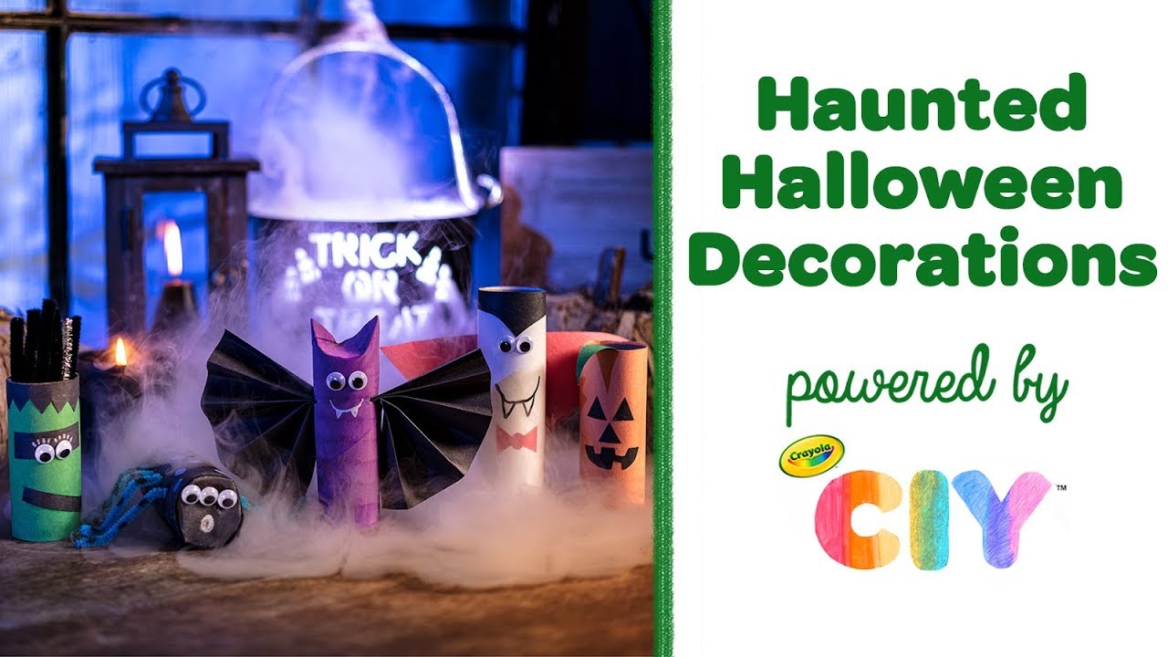 Haunted Diy Cardboard Halloween Decorations Crayola Ciy