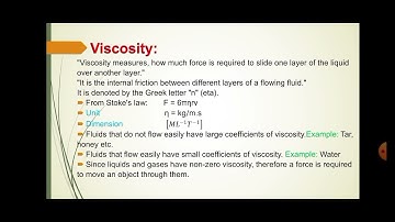 Ch 6 Fluid Dynamics | Viscosity | Drag force | Stokes Law | first year physics