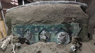Archeologists discover intact ceremonial chariot in ruins near Pompeii