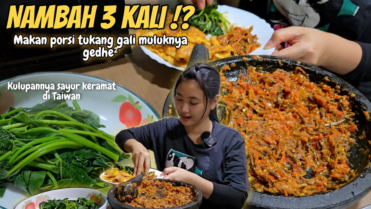 MAKAN SIANG YANG TELAT‼️ PORSI TUKANG GALI NAMBAH 3 KALI‼️