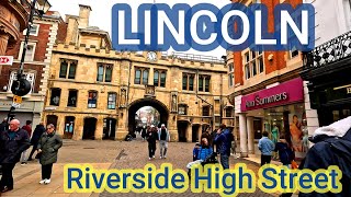 LINCOLN riverside High Street Old City in England Lincoln Tour #gimbalwalkwithwe