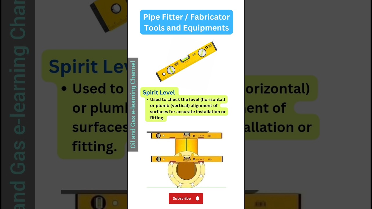 Pipe Fitter Fabricator Tools and Equipment Spirit Level 