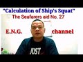 How to calculate Ship's squat?