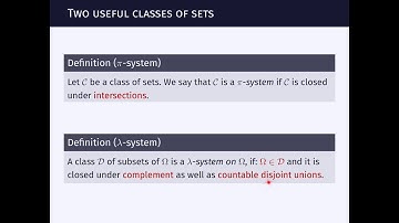 ST342   021   Uniqueness and the pi lambda Theorem 1 of 2