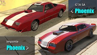 GTA V cars vs GTA SA cars #2 | All Muscle & Classics