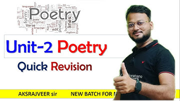 UGC NET JRF ENGLISH 2023 ||  UNIT-2 Poetry COMPLETE REVISION