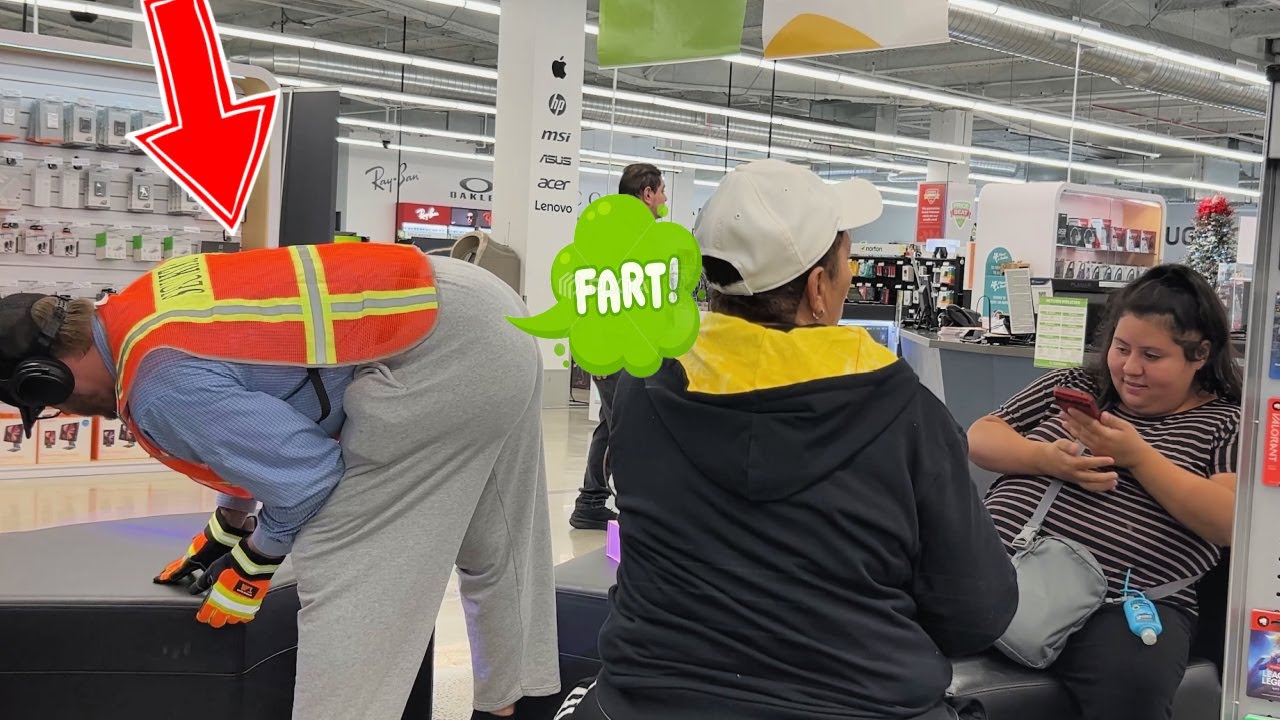 Fat Guy Farts In Peoples Faces While They Eat!!!