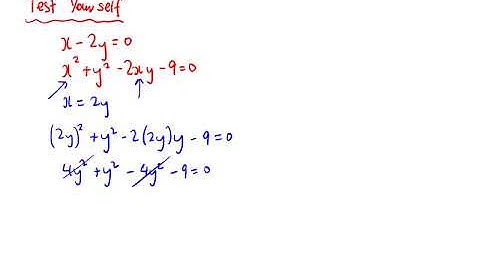 LC Algebra #7 Simultaneous Eqs   One linear One non linear