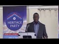 Errol Pitter - Criminal Justice - Heritage Party Conference 2022