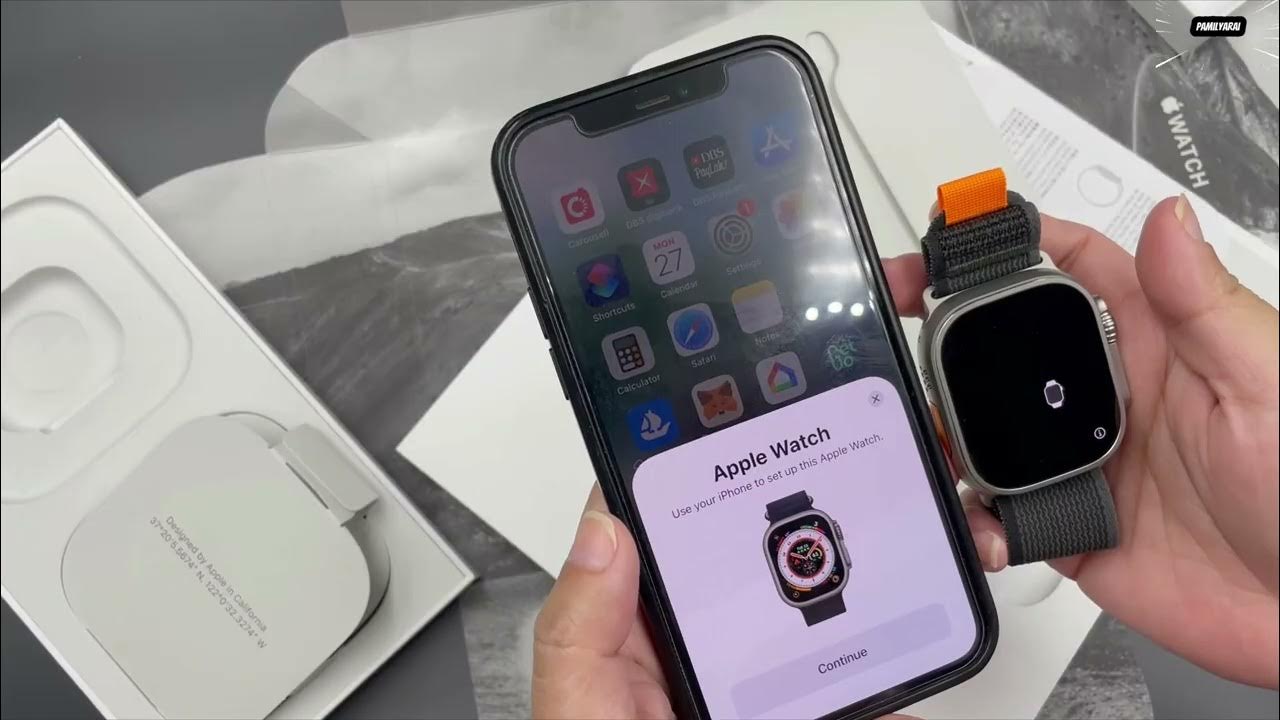 Apple Watch Ultra 49MM Titanium Case In Black/Gray Trail Loop Unboxing