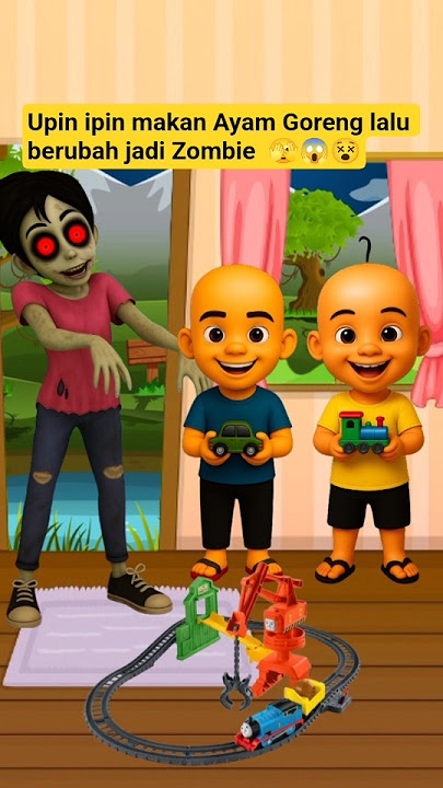 Upin ipin makan Ayam Goreng lalu berubah jadi Zombie 🫣😱😵 #cartoon #upinipin #animasi