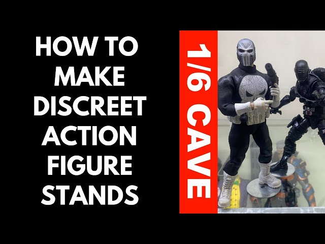 HOW TO MAKE CHEAP DISCREET ACTION FIGURE STANDS 1/6 CAVE 