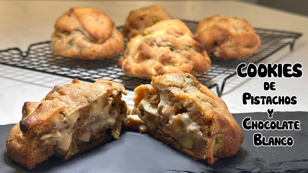 COOKIES DE PISTACHO Y CHOCOLATE BLANCO‼️ Crujientes y súper ADICTIVAS‼️🍪😍