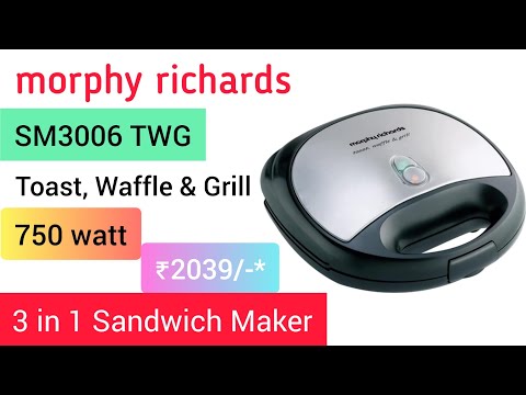 Morphy Richards SM3006 3 in 1 Sandwich Maker Toast Waffle & Grill (TWG) 750 Watt ⚡ ₹2039/-*