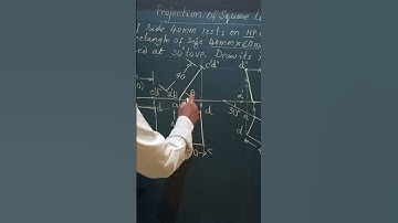 Projection of square lamina/#shorts#youtubeshorts #techvideo #engineeringdrawing