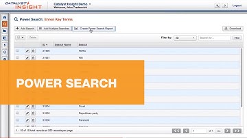 Catalyst Insight Power Search Demo