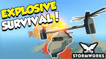 EXPLOSIVE SURVIVAL IN VTOL! - Stormworks Gameplay- Flak Endurance Challenge!