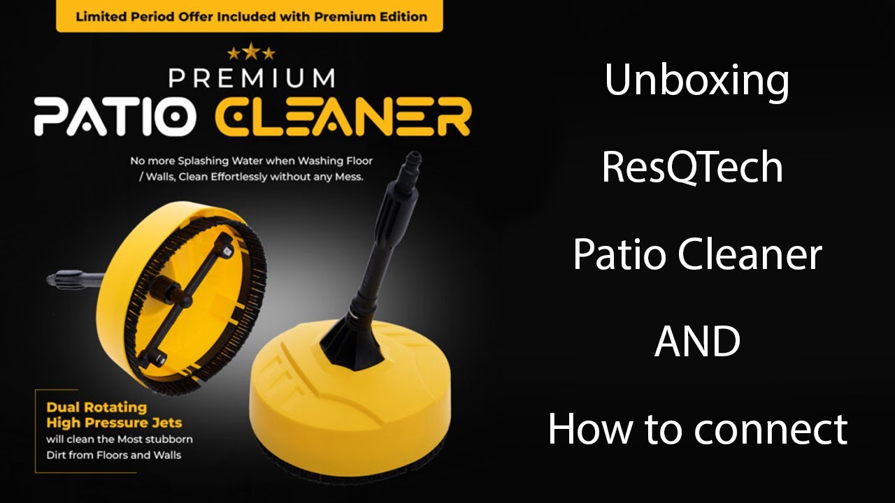 Resqtech Unboxing ResQTech Patio Cleaner Water JET And How to Connect pressure ...