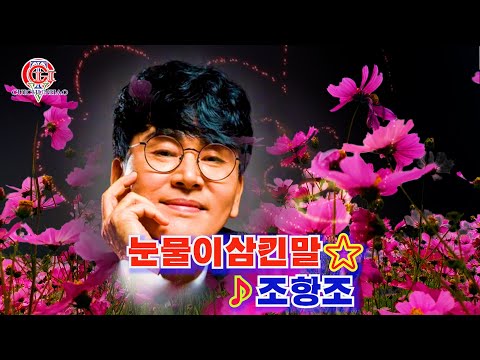 조항조 눈물이삼킨말 신곡2025년 영상배경 흐러가는 가사제공