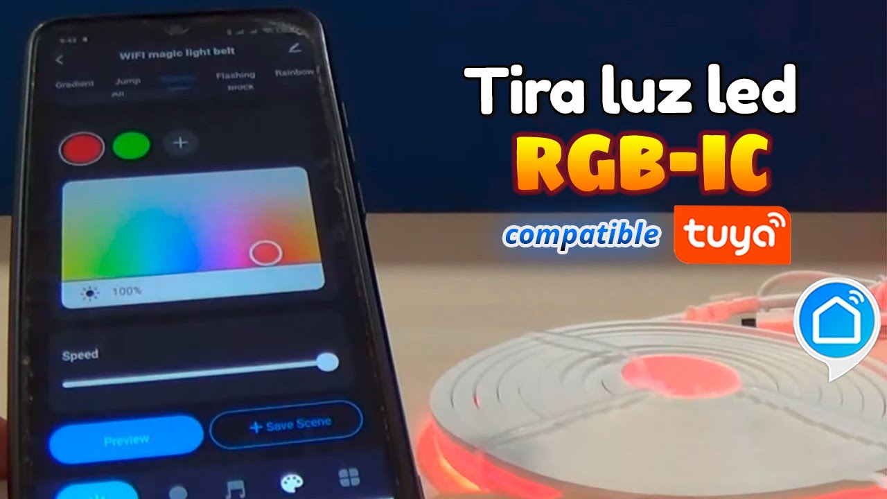 Tira LED WiFi - RGBIC 10Metros Musical - Tuya Smart HobbyNet