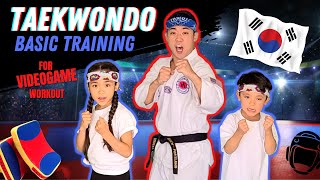 TAEKWONDO Basic Training | Learn Korean, Kicks, Stances + Fun Workout