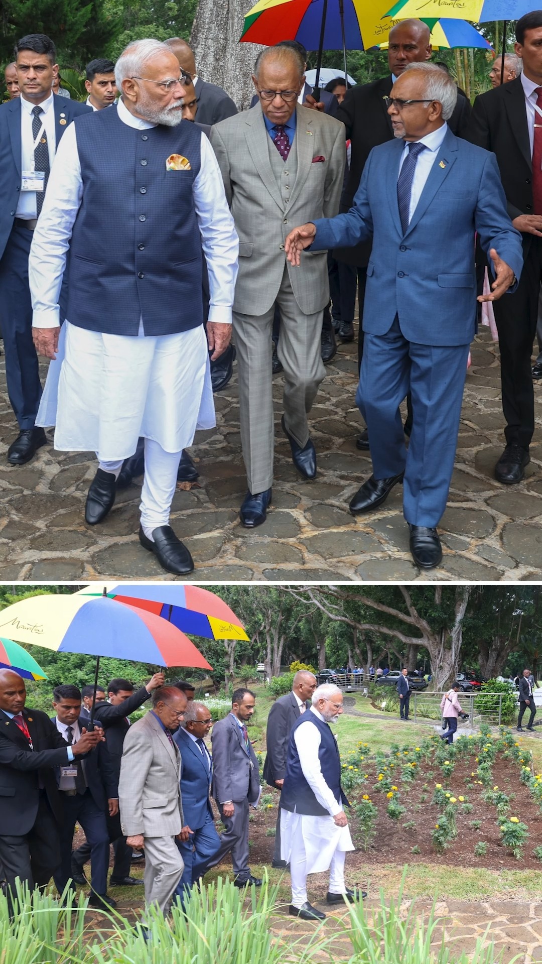 PM Modi visits Ayurveda garden in the state guest house of Mauritius | #shorts