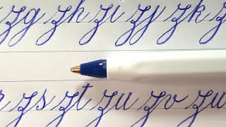 Lets Practice Small Z , Copperplate Handwriting
