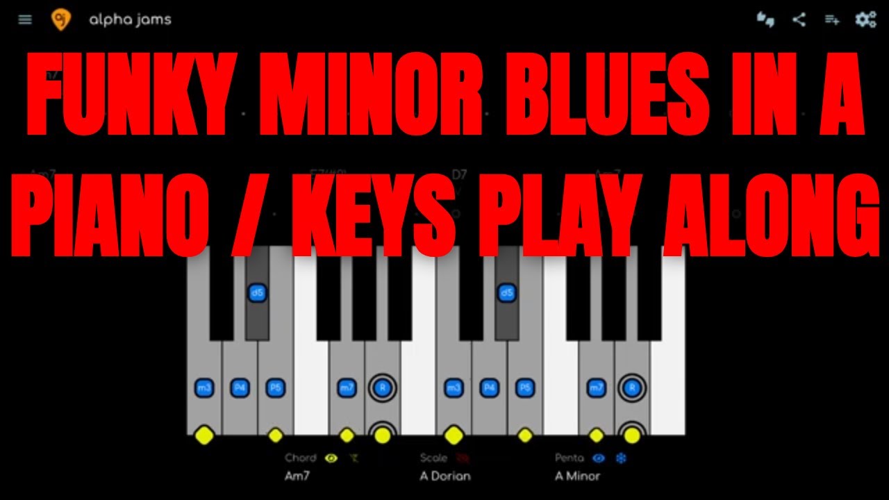 Funky Ghetto Blues Groove | Piano / Synth Play Along Jam Track in A Minor 