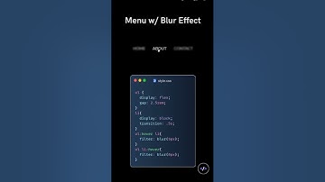 Menu with Blur Effect ✨ (#Day 47)                             #shorts #shortvideo #viral #viralvideo