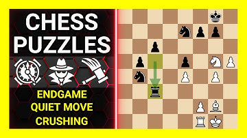 Chess Puzzles to Practice. Themes: Endgame, Quiet move, Crushing. Learn Chess