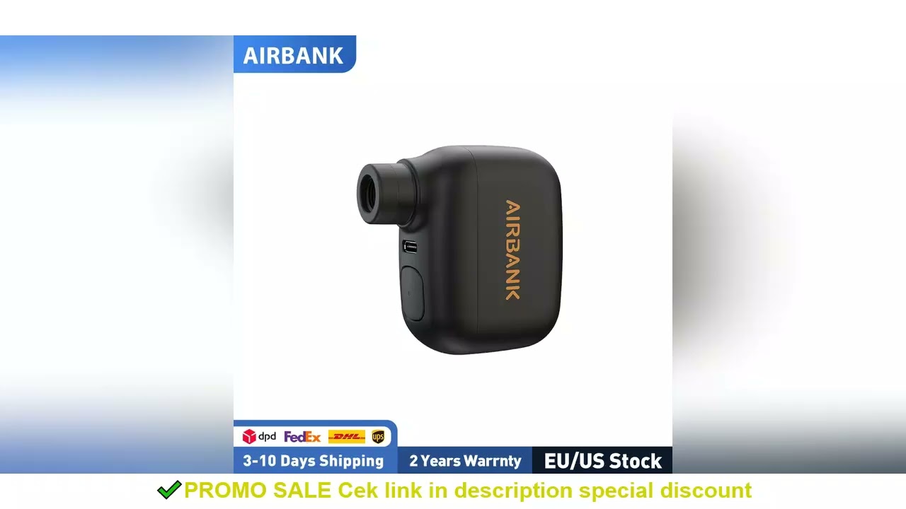 AIRBANK Pocket SE Mini Portable Electric Pump For Bicycle Cordless Tire Presta Schrader Valve Bike A