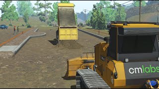 Material Spreading using the Dozer Simulator Training Pack | CM Labs Simulations screenshot 3