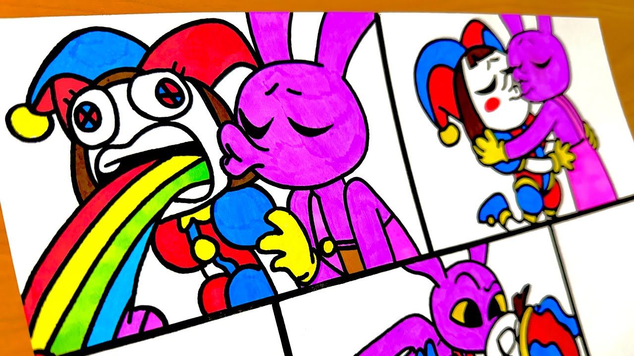 Drawing POMNI x JAX KISSED?! The Amazing Digital Circus - YouTube