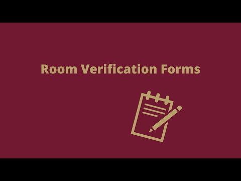 Room Verification Form