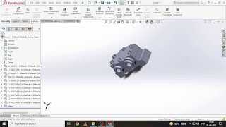 Double bearing assembly in solidworks with animation