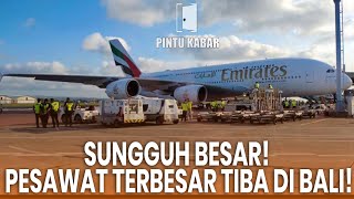 Detik Detik Pesawat Jumbo AIRBUS A380 Mendarat Perdana di Bali