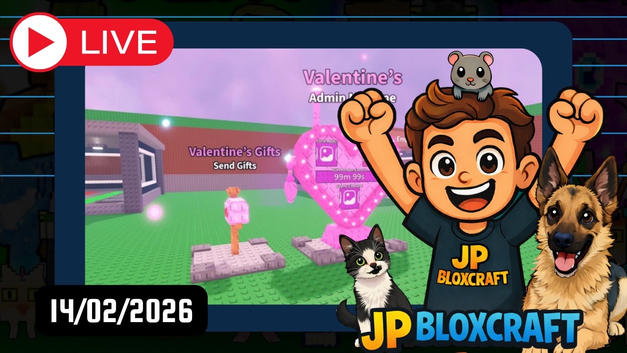 🔴 VALENTINES - DIA DOS NAMORADOS PARTE 2 - ROUBE UM BRAINROT AO VIVO - JPBLOXCRAFT