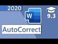 How to Use and Customize AutoCorrect in Word - 9.3 Master Course (2020 HD)