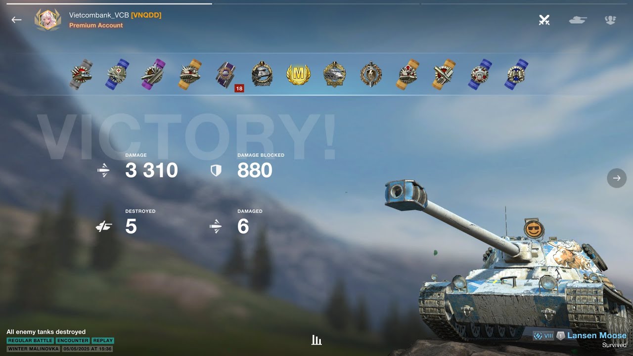 World Of Tanks Blitz 2025 - Lansen C - 3310 Damage - 5 Destroyed