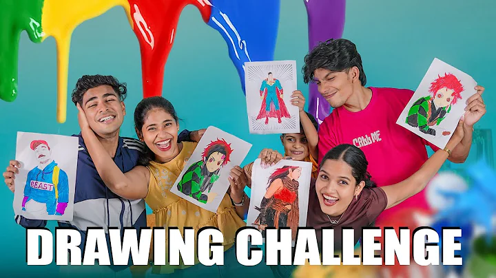 PAINTING CHALLENGE 😂 MOUTH 👄 1 HAND 🤚 2 HAND 🖐️🤚 thumbnail