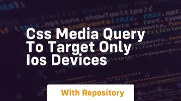 css media query to target only ios devices