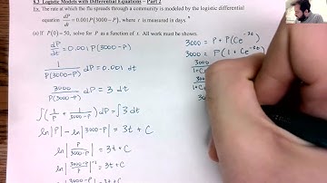 AP Calc BC - 8.3 - Logistic Models with Differential Equations, Part 2