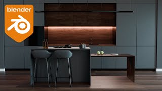 Blender Architectural Visualization - Modern Kitchen Interior
