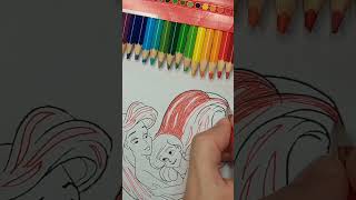 Mi versión de Ariel al estilo zentangle