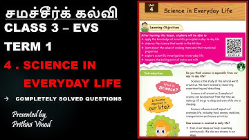 Samacheer Kalvi - Class 3 - EVS - Term 1 - Unit 4 - Science in Everyday life - With complete answers