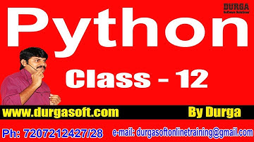 Learn Python Programming Tutorial Online Training by Durga Sir On 15-05-2018 @ 7AM