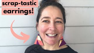 How to sew scrap fabric earrings. Easy beginner friendly project!