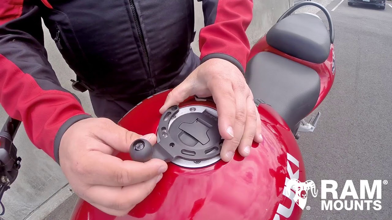 RAM® Mounts Motorcycle Gas Tank Mount Overview & Installation YouTube