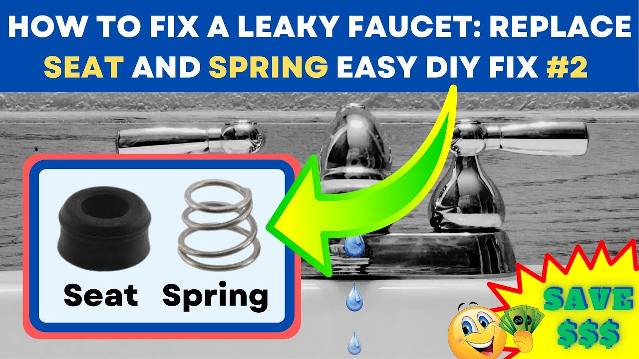 HOW TO FIX A LEAKY FAUCET: REPLACE SEAT AND SPRING DIY FIX #2! - YouTube
